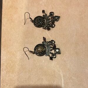 Bohemian Antique Bronze Dangle Earrings
